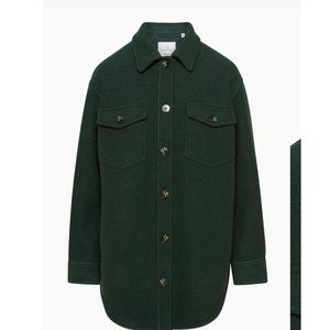Aritzia Ganna Shirt Jacket in Scarab, Size S